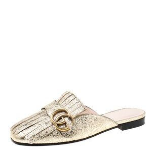 Gucci Gold Mules, Size 39